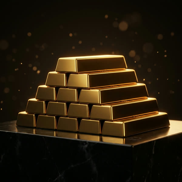 Minted gold bars
